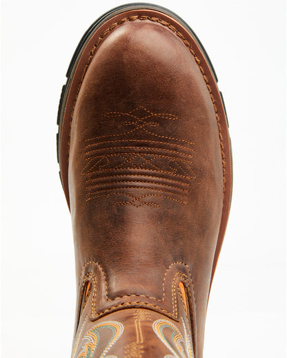 Men's 10" Disruptor Tyche Chill Zone Soft Pull-On Work Boot Brown