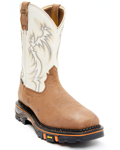 Men's 11" Decimator Waterproof Western Work Boots - Nano Co Brown