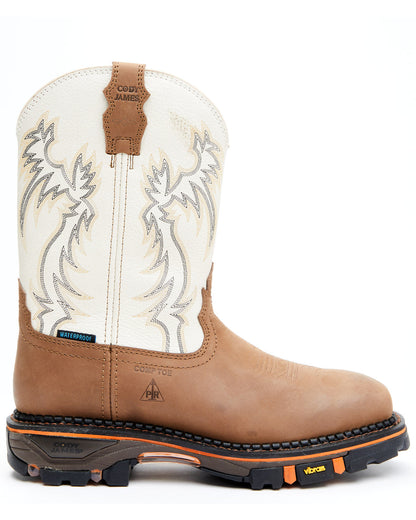 Men's 11" Decimator Waterproof Western Work Boots - Nano Co Brown