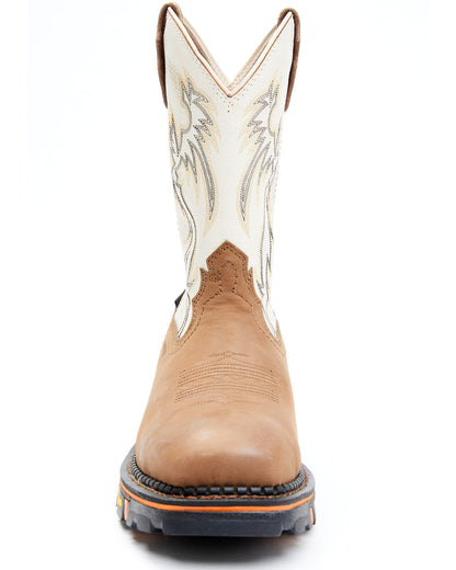 Men's 11" Decimator Waterproof Western Work Boots - Nano Co Brown