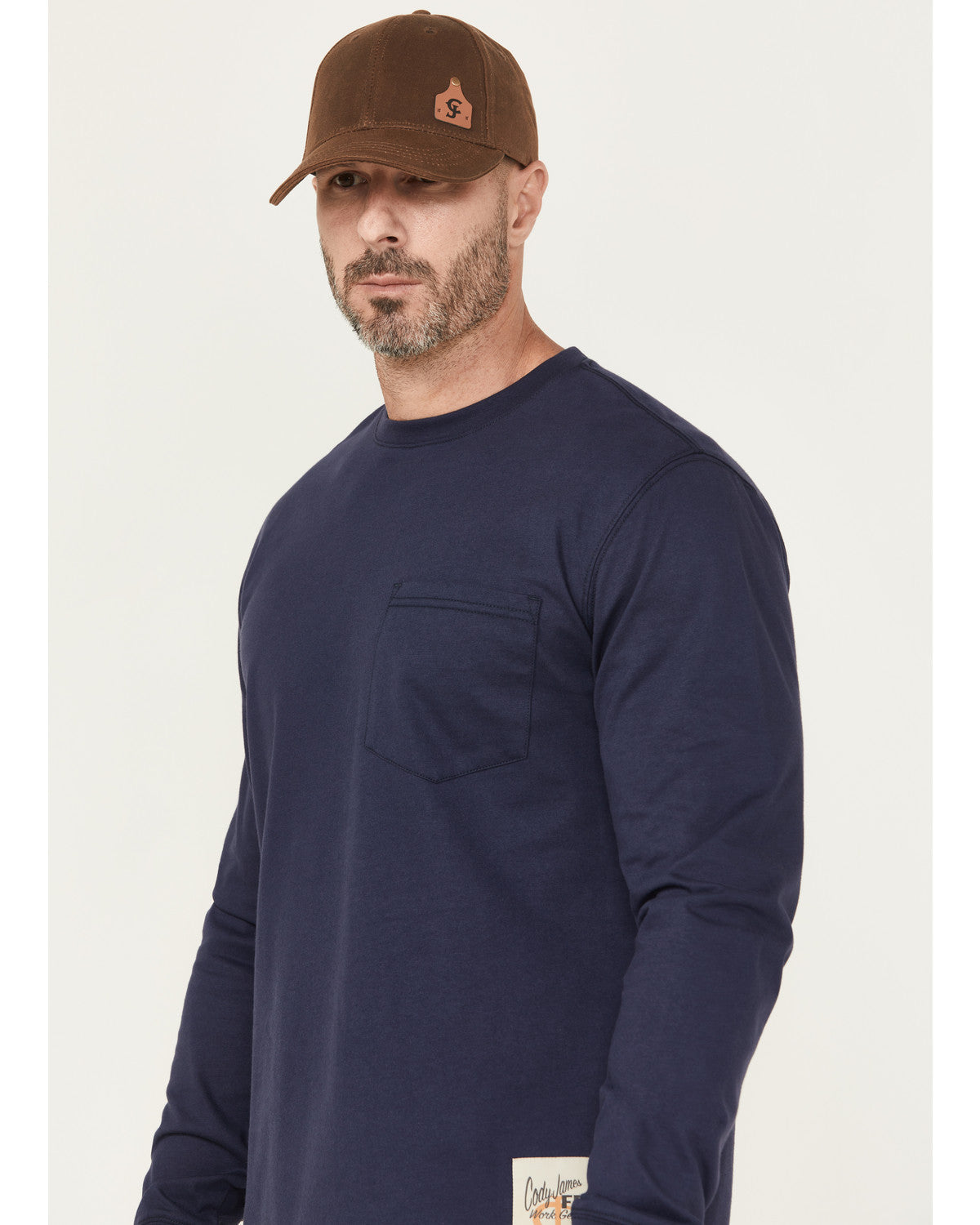Men's FR Eagle Long Sleeve Graphic Work T-Shirt Navy