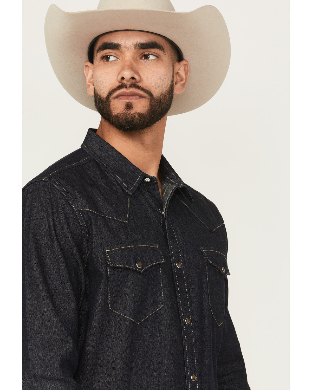 Black 1978® Men's Long Sleeve Snap Denim Western Shirt Black