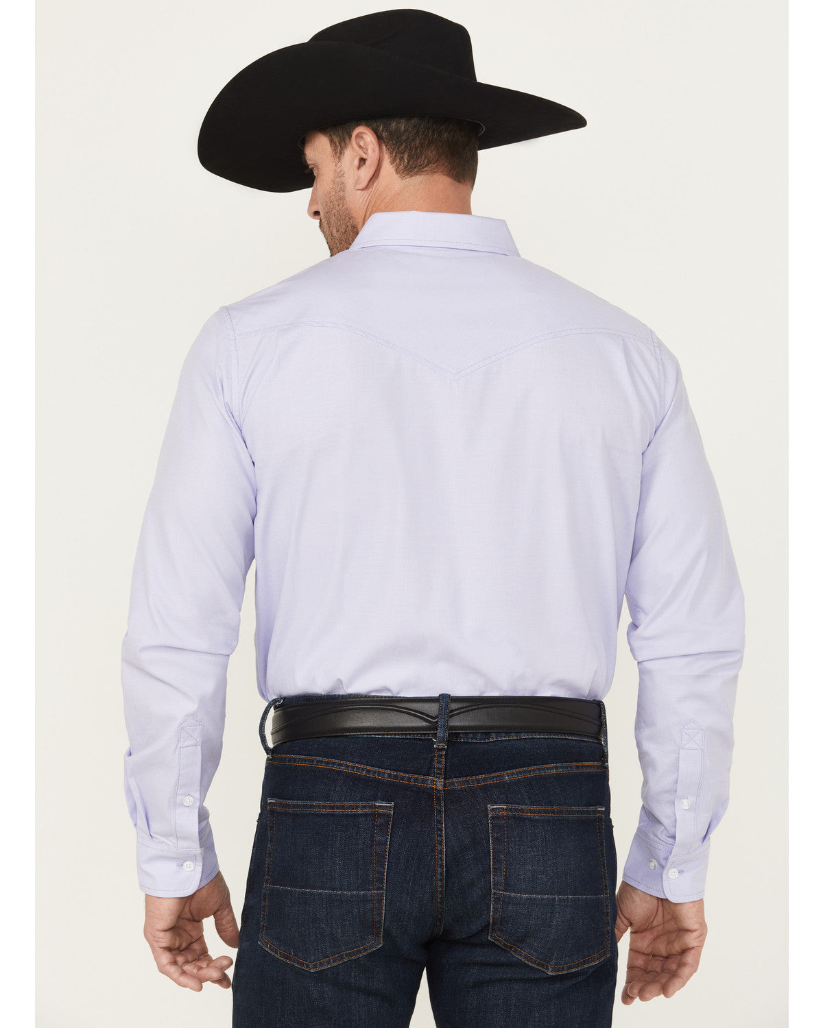 Black 1978® Men's Lawman Solid Long Sleeve Button-Down West Light Blue