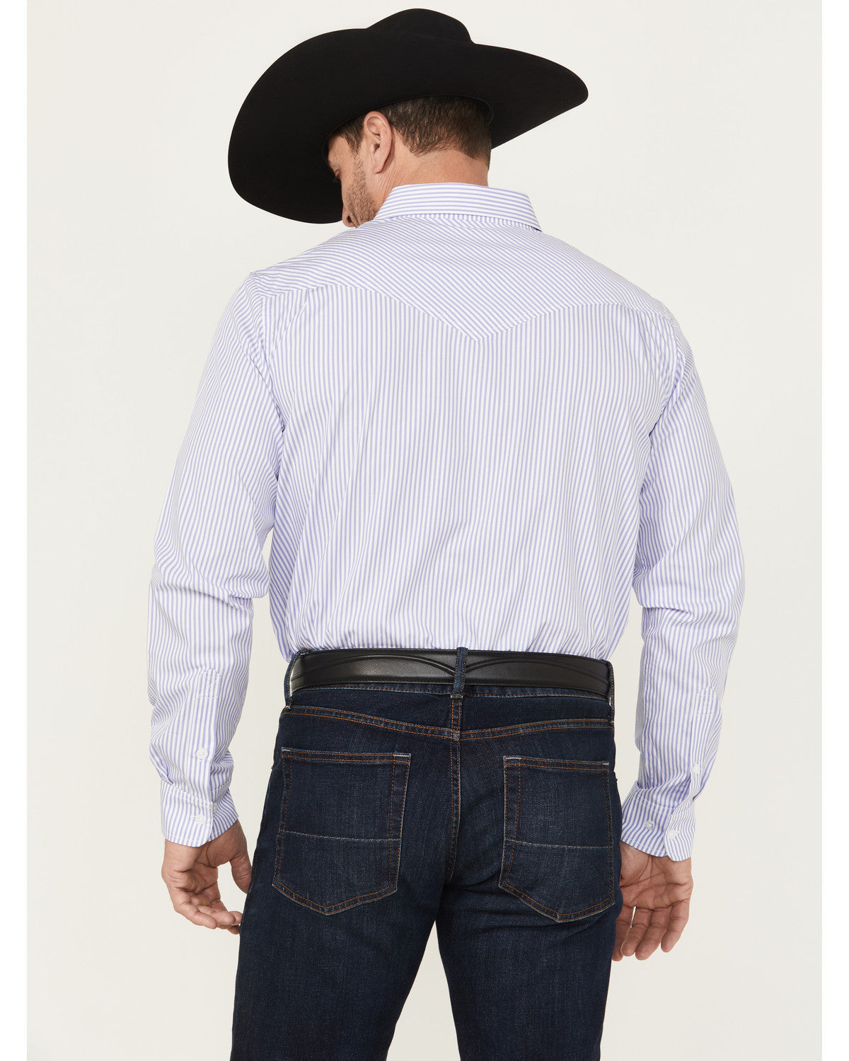 Black 1978® Men's Condor Striped Print Long Sleeve Button-D Light Blue