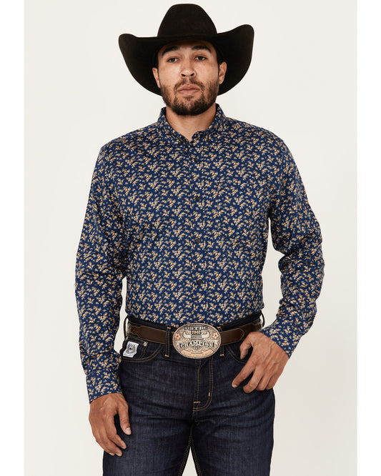 Men's El Camino Hills Floral Print Long Sleeve Button-Down Navy