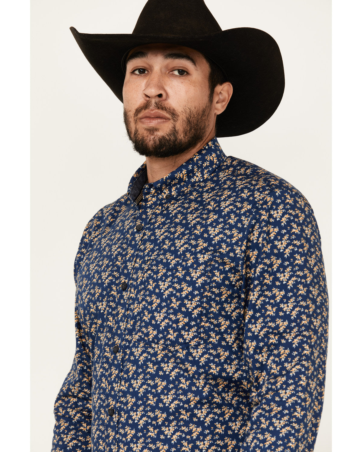 Men's El Camino Hills Floral Print Long Sleeve Button-Down Navy