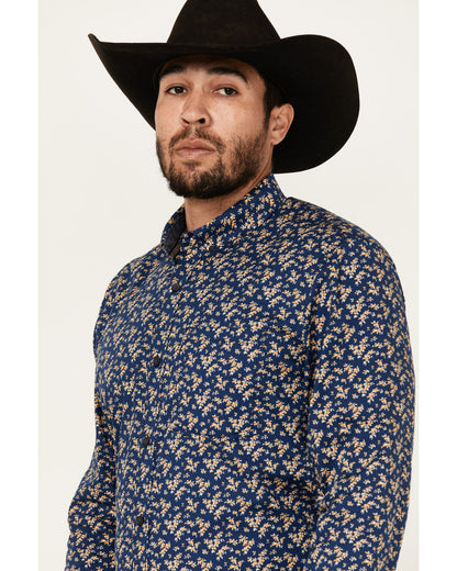 Men's El Camino Hills Floral Print Long Sleeve Button-Down Navy