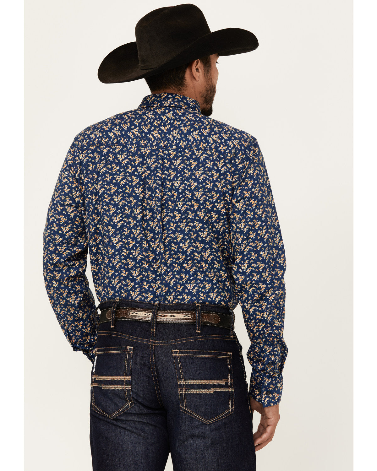 Men's El Camino Hills Floral Print Long Sleeve Button-Down Navy