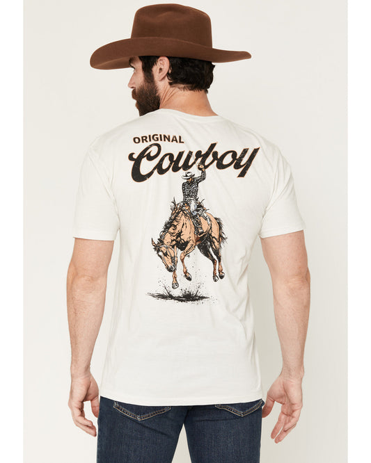 Men's Original Cowboy Short Sleeve Graphic T-Shirt Natural