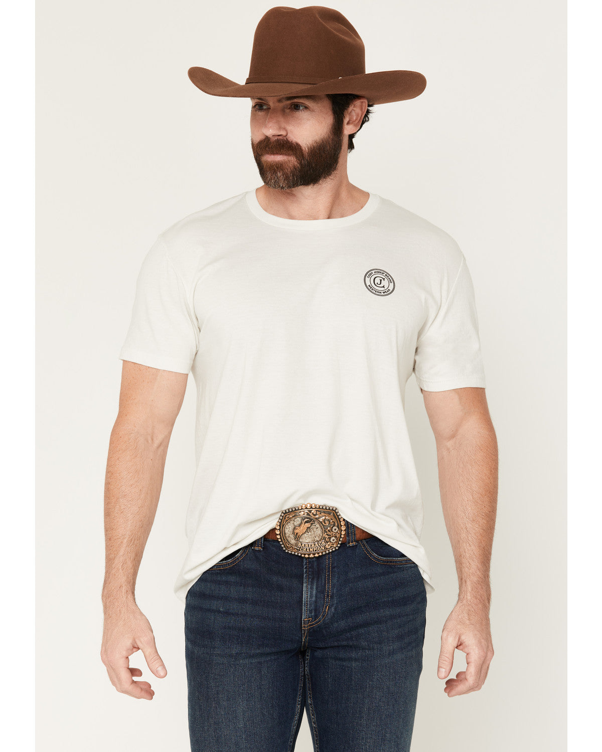 Men's Original Cowboy Short Sleeve Graphic T-Shirt Natural