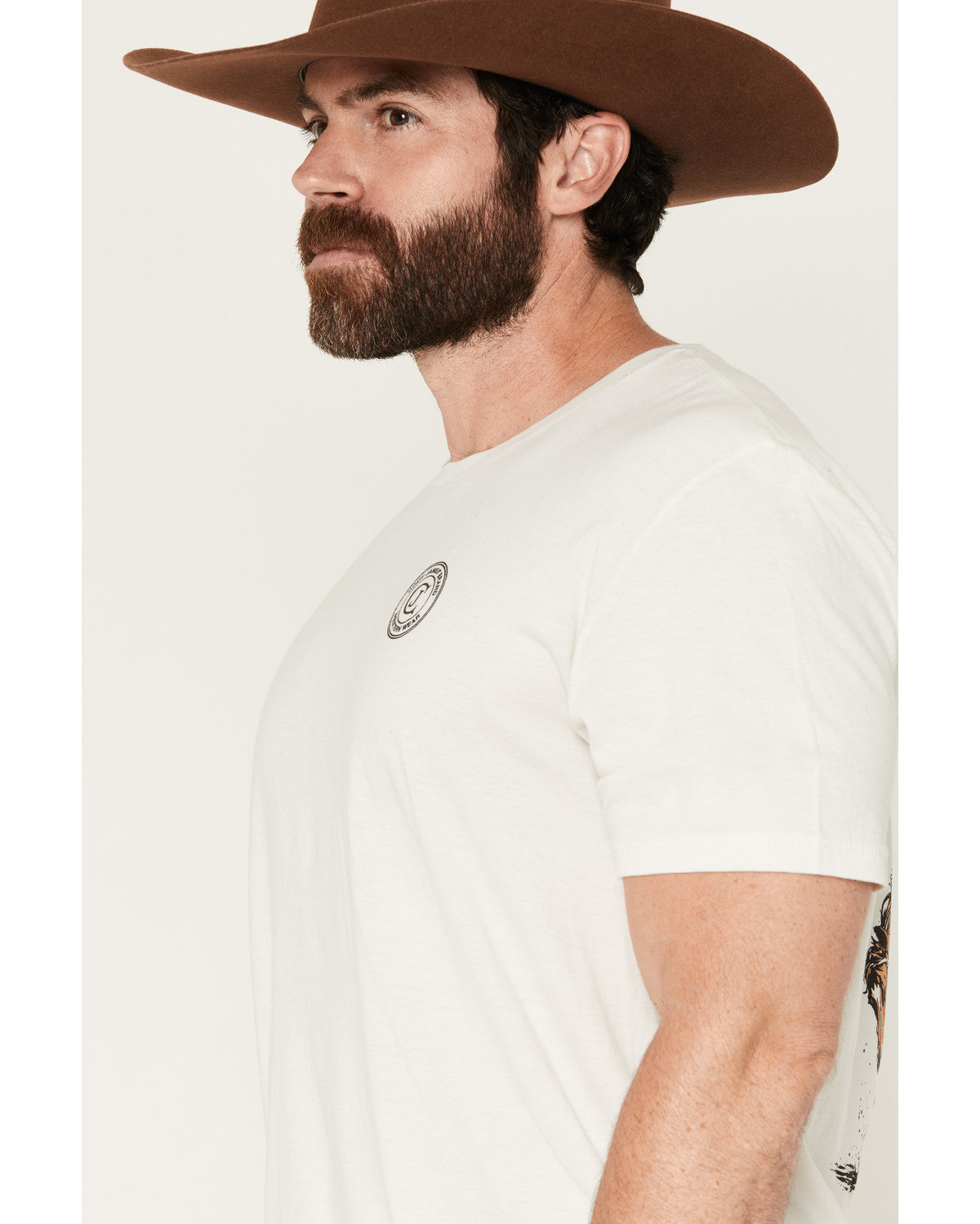 Men's Original Cowboy Short Sleeve Graphic T-Shirt Natural