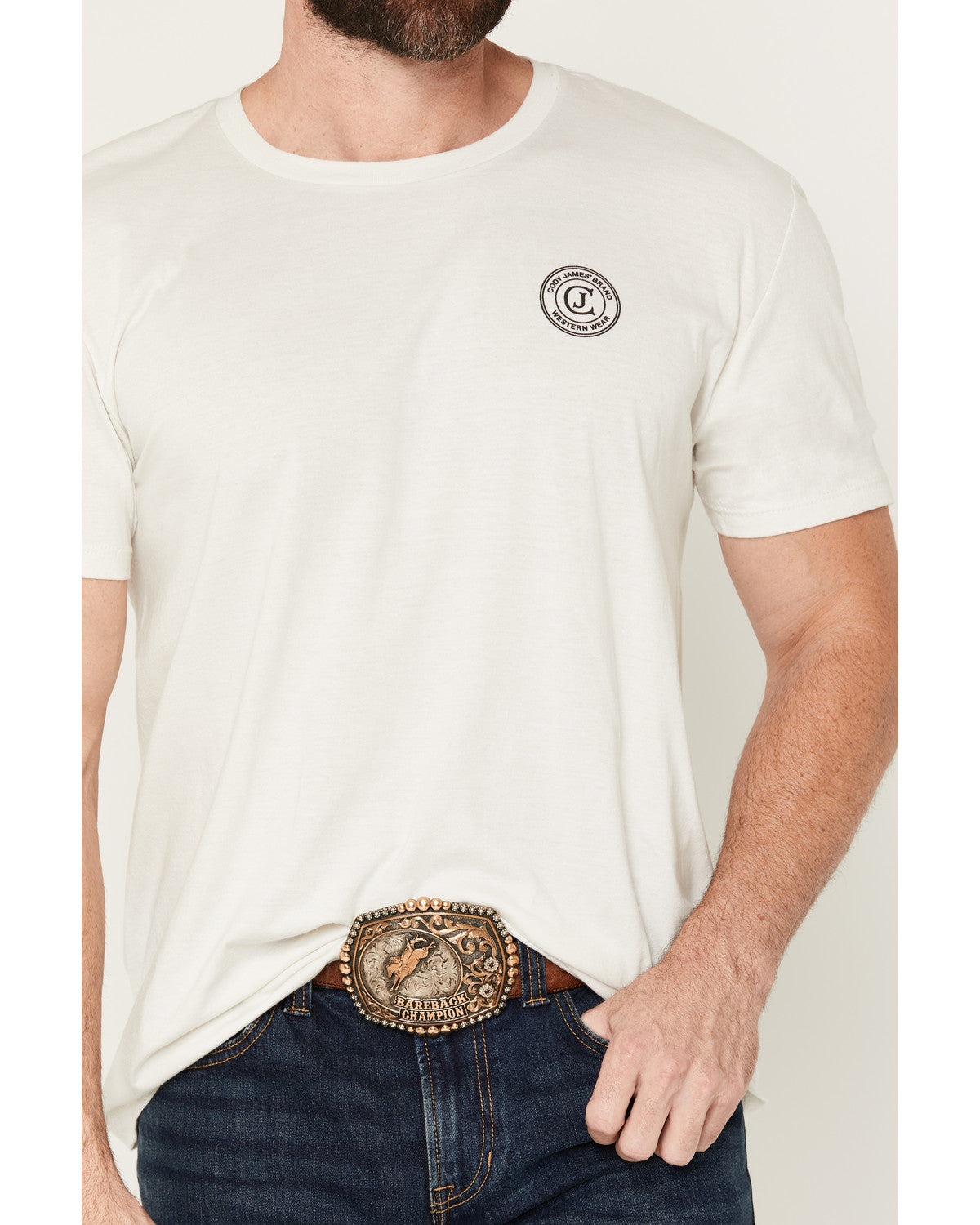 Men's Original Cowboy Short Sleeve Graphic T-Shirt Natural