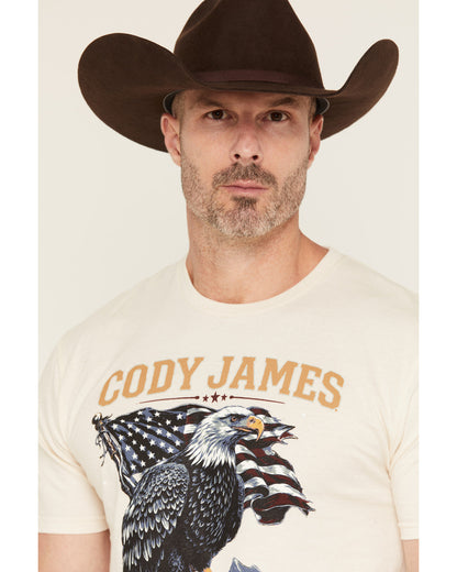 Men's Eaglestands Patriotic Short Sleeve Graphic T-Shirt Natural