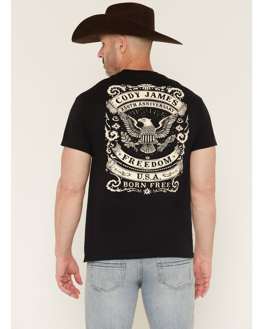 Men's Freedom America 250 Short Sleeve Graphic T-Shirt Black