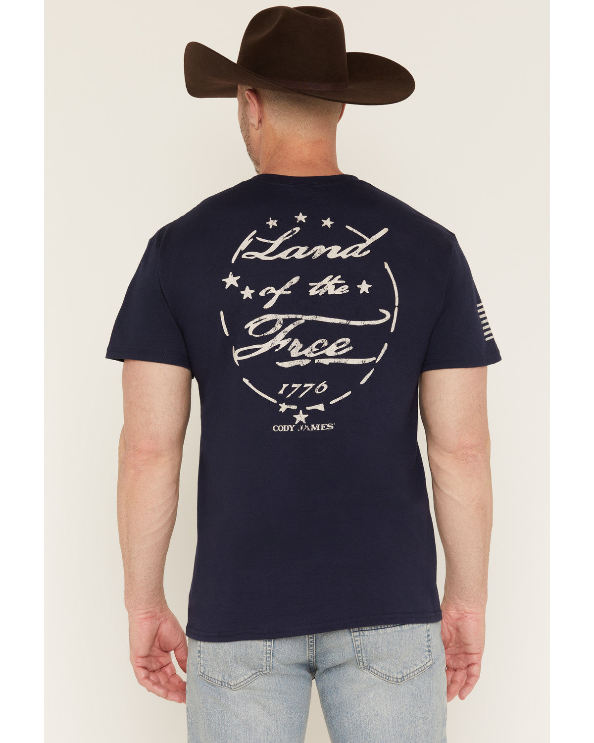 Men's America 250 Land of the Free Short Sleeve Graphic T-S Navy