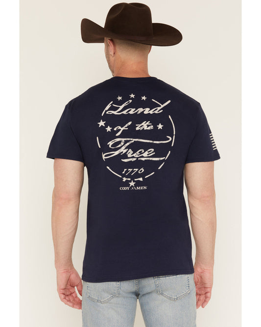 Men's America 250 Land of the Free Short Sleeve Graphic T-S Navy