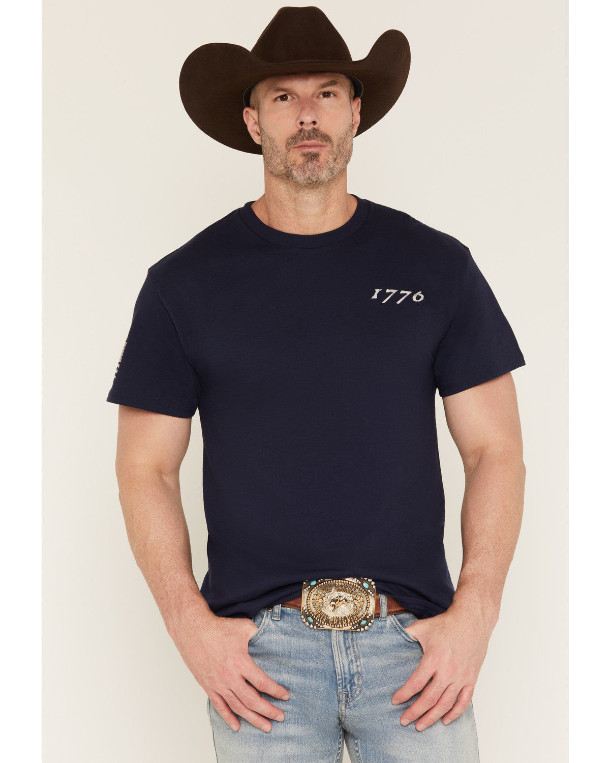 Men's America 250 Land of the Free Short Sleeve Graphic T-S Navy