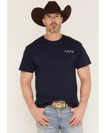 Men's America 250 Land of the Free Short Sleeve Graphic T-S Navy