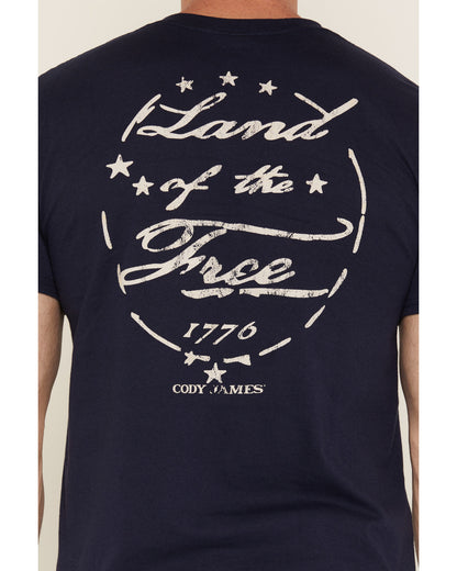Men's America 250 Land of the Free Short Sleeve Graphic T-S Navy