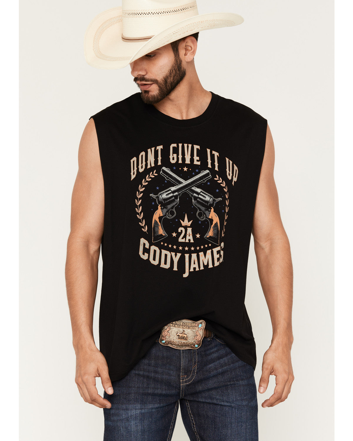 Men's Don't Give It Up Muscle Tee Black
