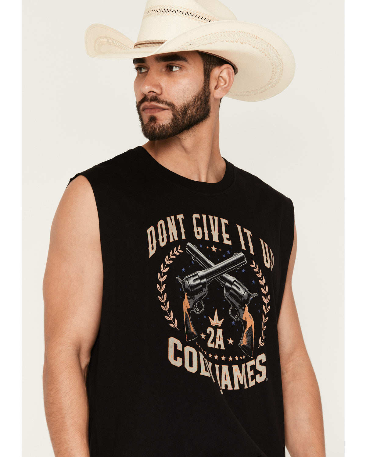 Men's Don't Give It Up Muscle Tee Black