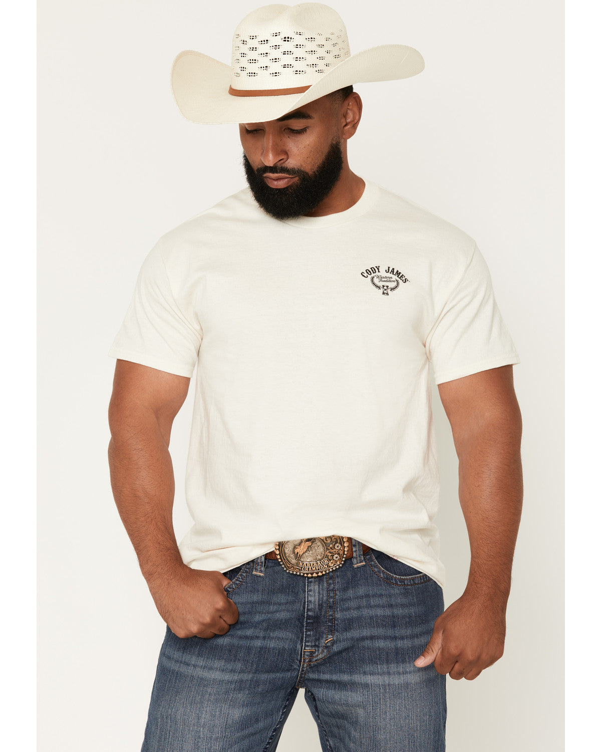Men's Backtimes Up Short Sleeve Graphic T-Shirt Cream