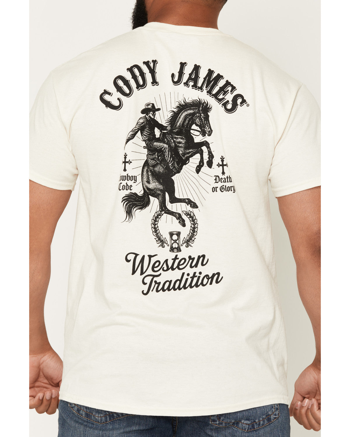 Men's Backtimes Up Short Sleeve Graphic T-Shirt Cream