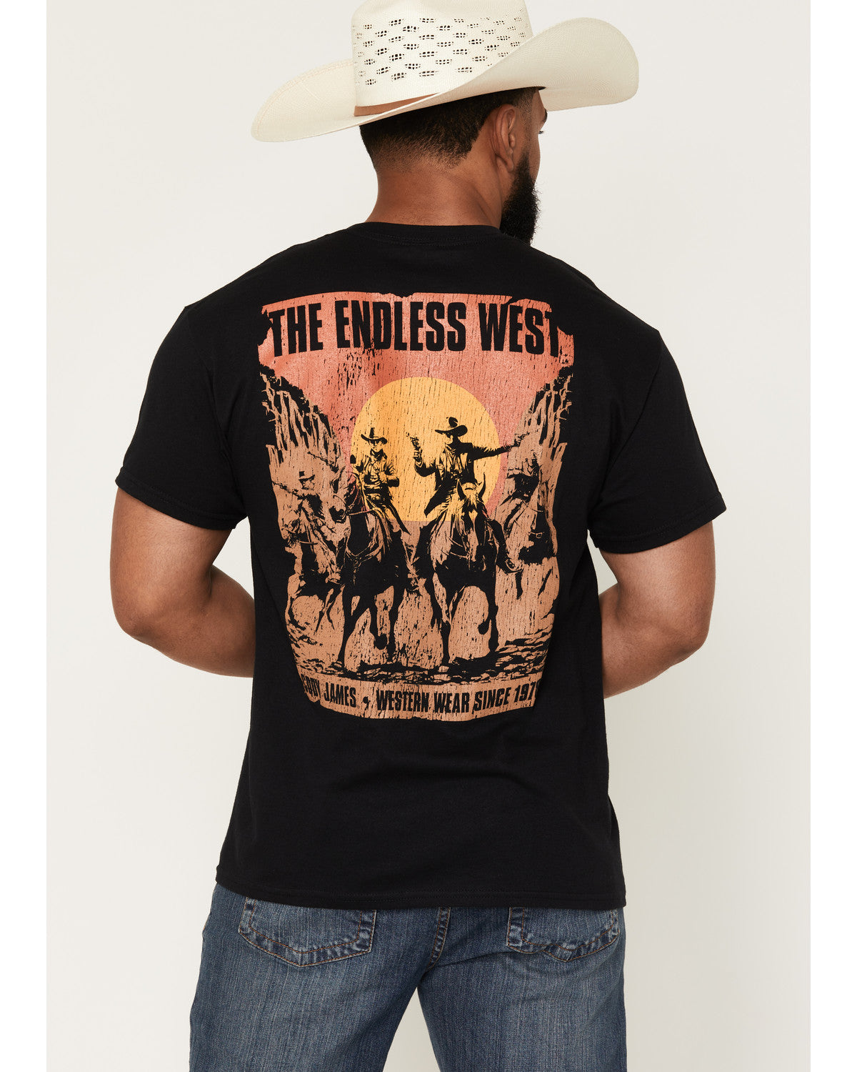 Men's Endless West Short Sleeve Graphic T-Shirt Black