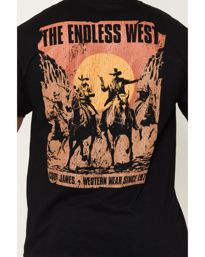 Men's Endless West Short Sleeve Graphic T-Shirt Black