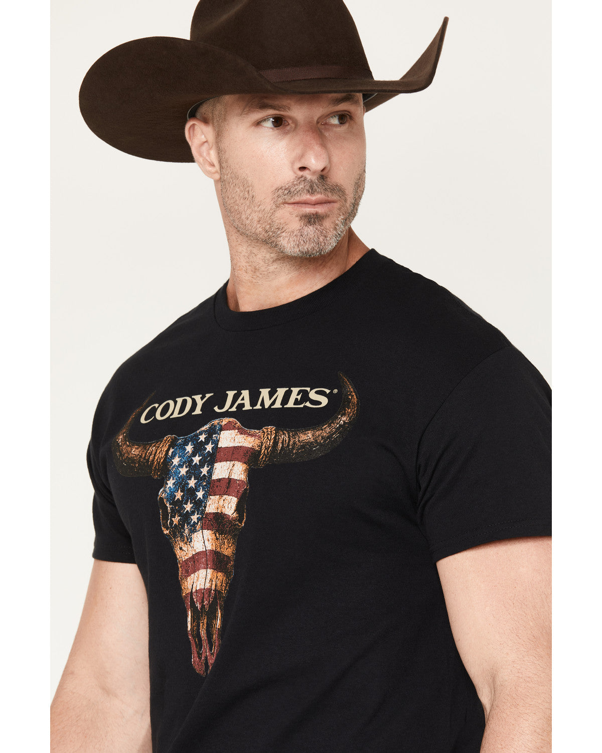 Men's Americana Steer Short Sleeve Graphic T-Shirt Black