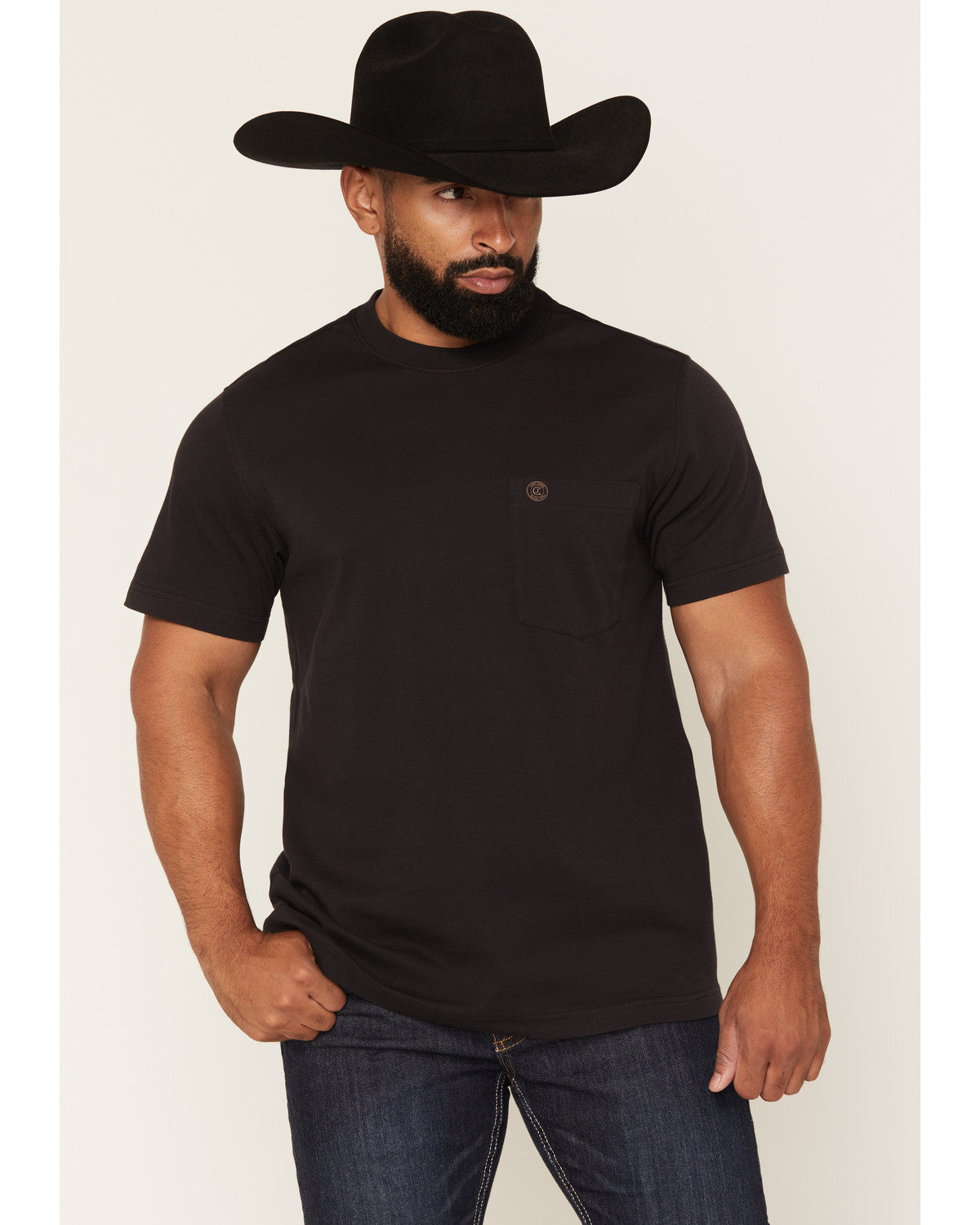 Men's Summit Solid Pocket Short Sleeve T-Shirt Black