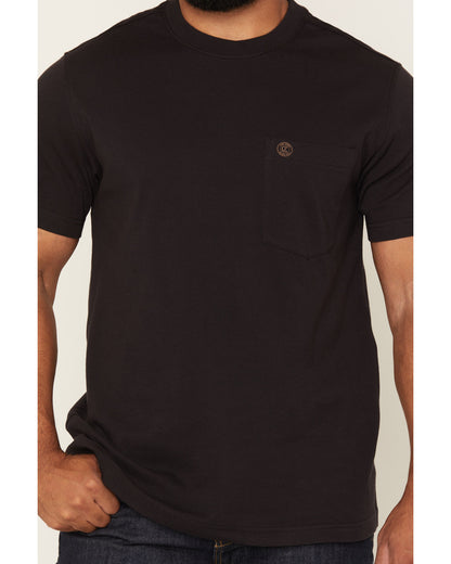 Men's Summit Solid Pocket Short Sleeve T-Shirt Black