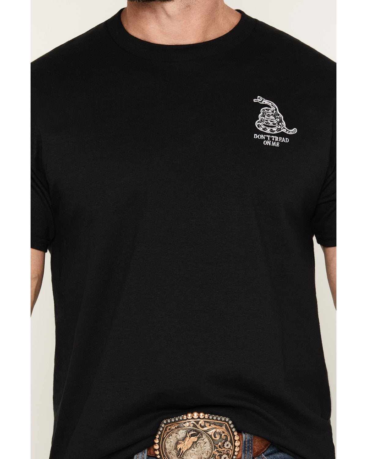 Men's Don't Tread On Me Short Sleeve Graphic T-Shirt Black