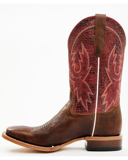 Men's Wade Western Boots - Broad Square Toe Brown