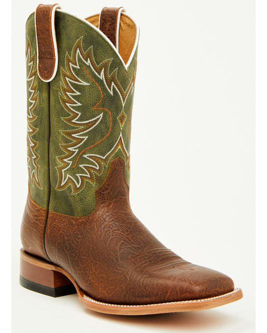 Men's Benson Western Boots - Broad Square Toe Green