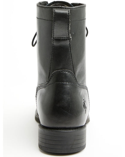 Men's 8" Highland Lace-Up Boots - Round Toe Black