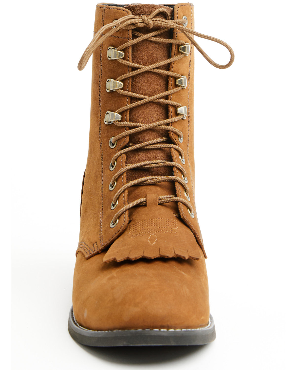 Men's 8" Highland Distressed Lace-Up Boots - Round Toe Brown