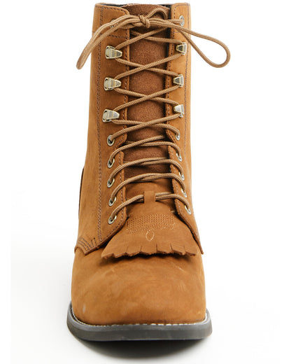 Men's 8" Highland Distressed Lace-Up Boots - Round Toe Brown