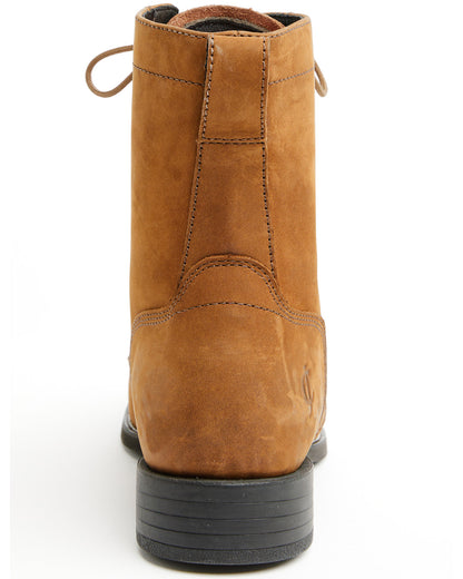 Men's 8" Highland Distressed Lace-Up Boots - Round Toe Brown