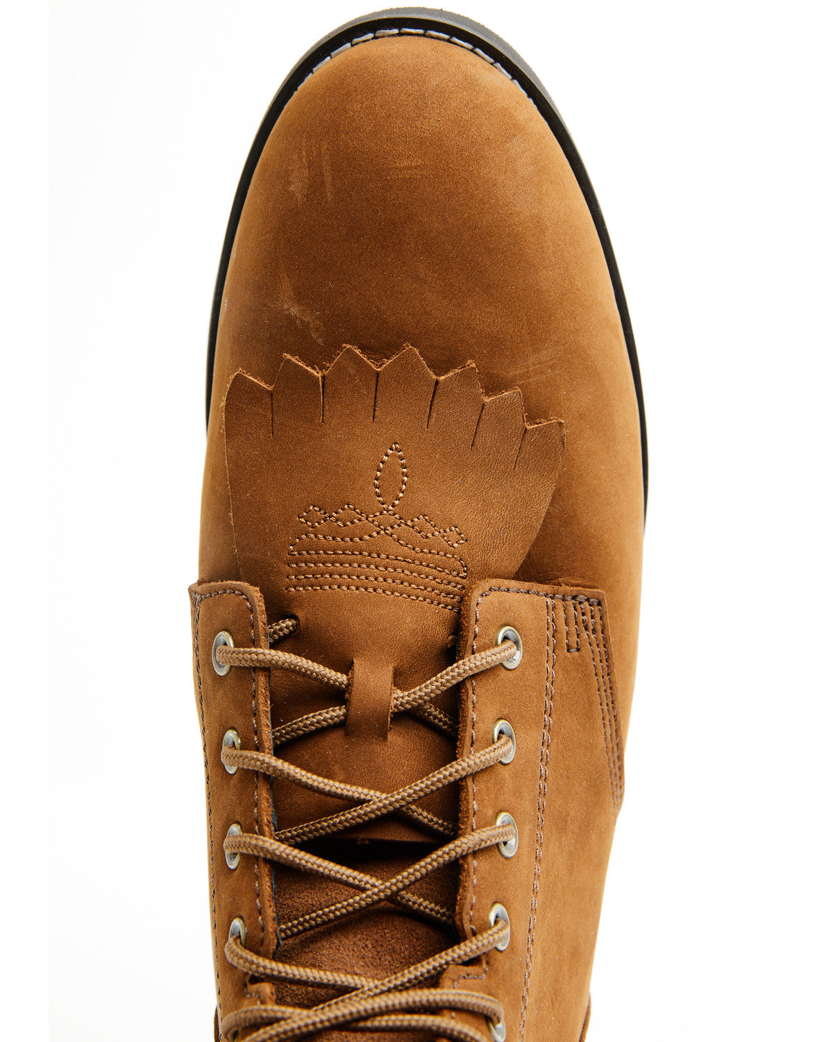 Men's 8" Highland Distressed Lace-Up Boots - Round Toe Brown