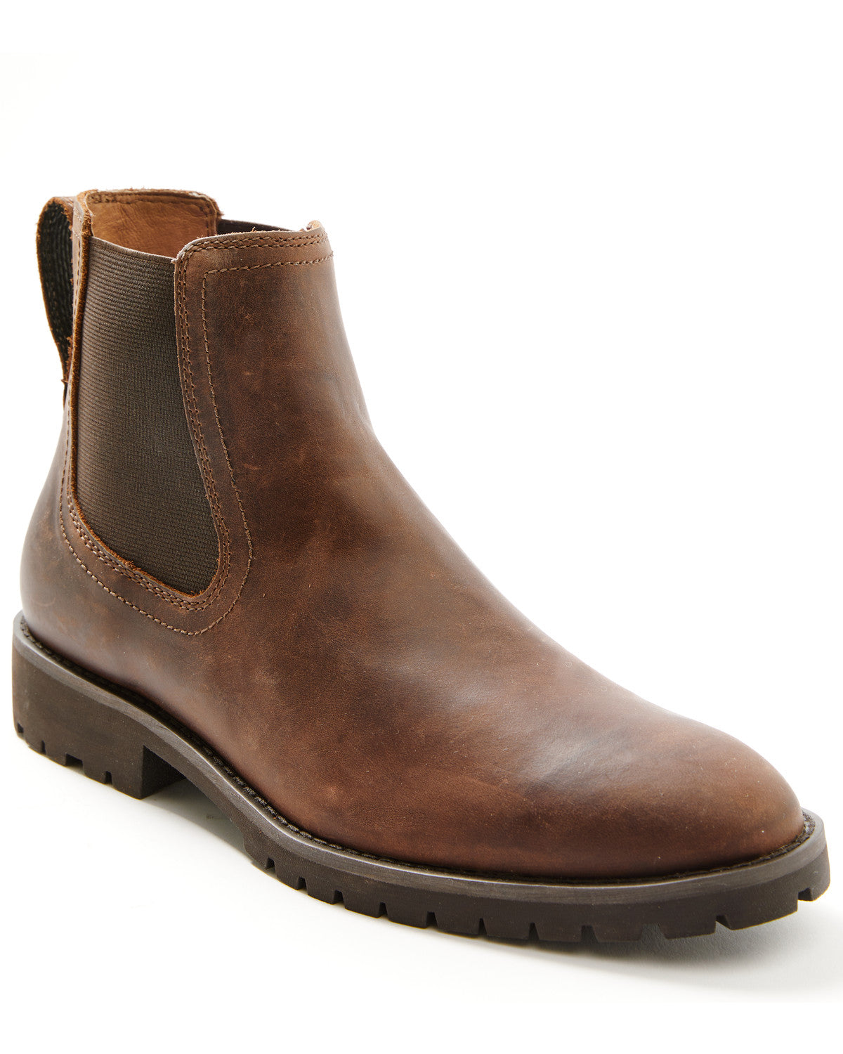 Men's Dakota Ankle Boots - Round Toe Brown