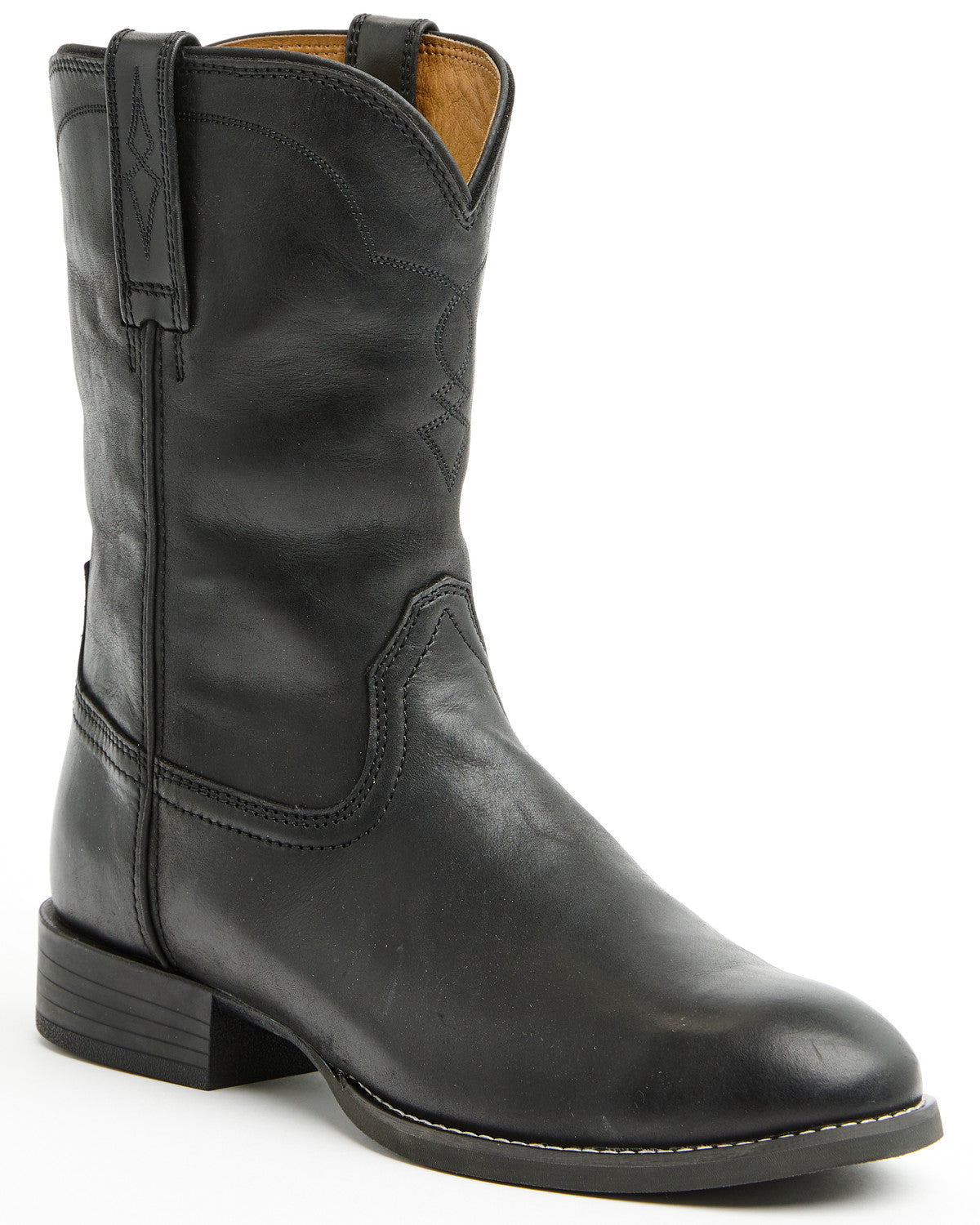 Men's Highland Roper Boots - Round Toe Black