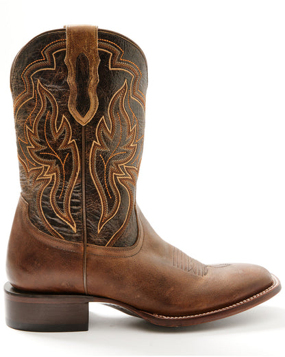 Men's Harper Western Boots - Broad Square Toe Brown
