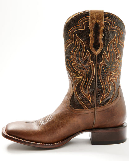Men's Harper Western Boots - Broad Square Toe Brown