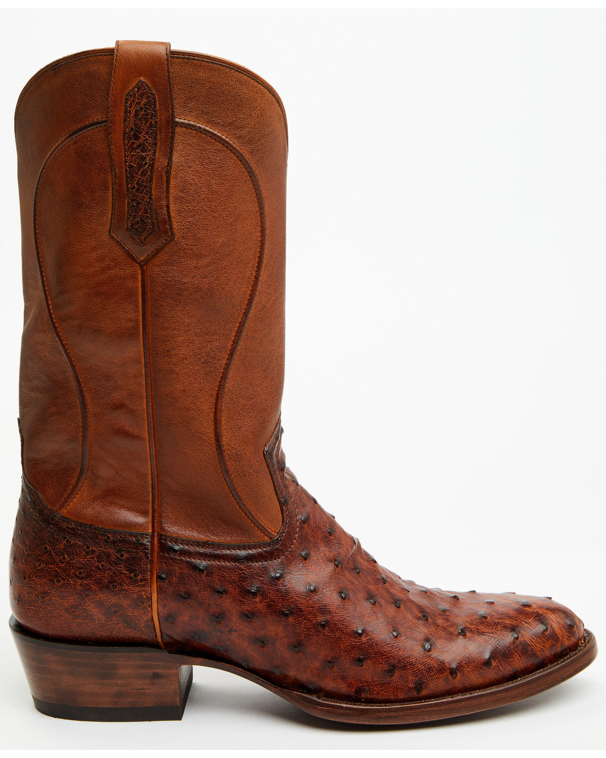 Black 1978® Men's Chapman Exotic Full-Quill Ostrich Western Cognac