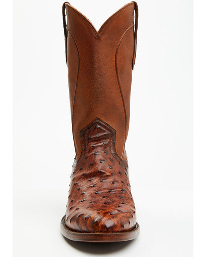 Black 1978® Men's Chapman Exotic Full-Quill Ostrich Western Cognac