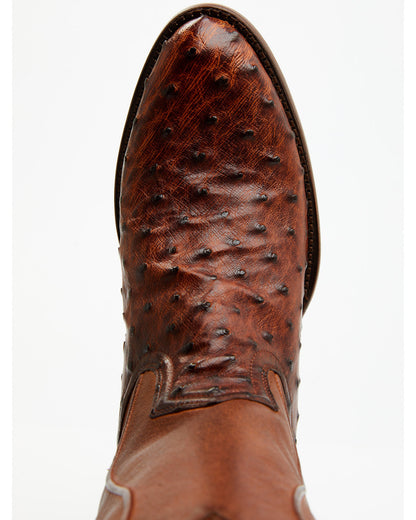 Black 1978® Men's Chapman Exotic Full-Quill Ostrich Western Cognac
