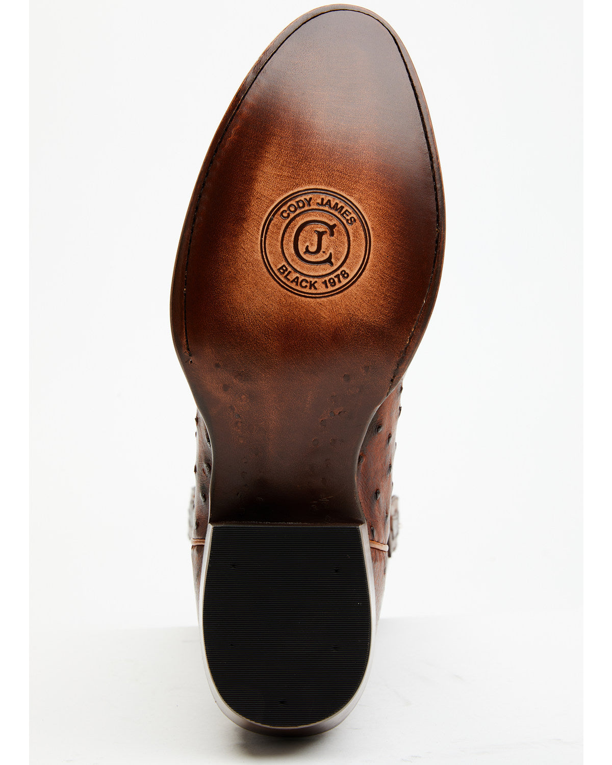 Black 1978® Men's Chapman Exotic Full-Quill Ostrich Western Cognac