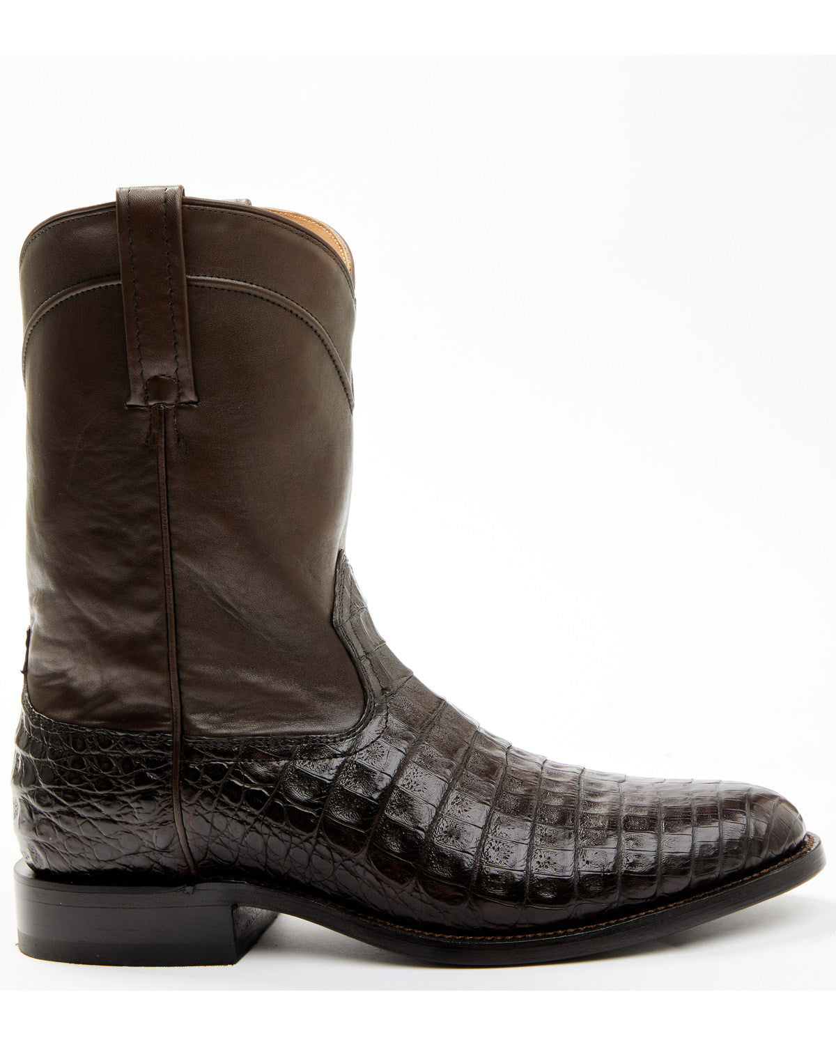 Black 1978® Men's Carmen Exotic Caiman Belly Roper Boots - Brown