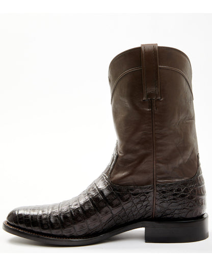 Black 1978® Men's Carmen Exotic Caiman Belly Roper Boots - Brown